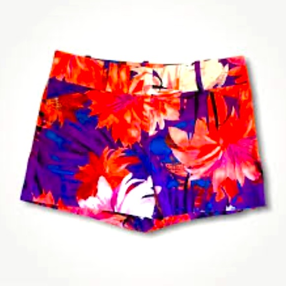 Ann Taylor Purple And Red Floral Shorts NEW - Picture 1 of 7